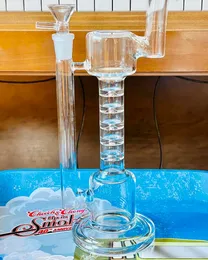 Unique Bong hookahs Bent Mouthpiece glass water bongs with Stemless perc smoking tobacco oil rigs dabs smoke dabber water pipe 12.2''