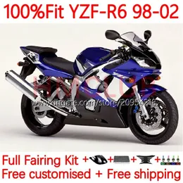 OEM Body для YAMAHA YZF R6 R 6 YZF600 600CC 98-02 BUDLOWORK 7NO.25 YZF 600 CC YZF-600 YZFR6 98 99 00 01 02 YZF-R6 1998 1999 2000 2001 2002 Комплекта