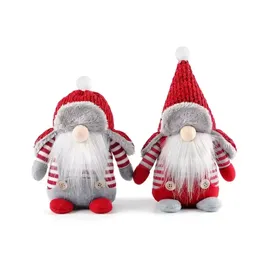 Christmas Plush Handmade Gnomes Elf Doll Window Home Table Decor Xmas Ornament New Year Natal Navidad Gift C0725x2