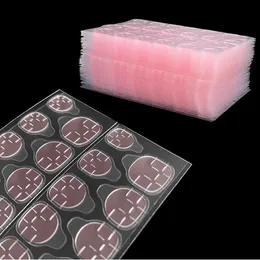 Pink 6cmX8cm Double Sided False Nail Art Adhesive Tape Glue Sticker DIY Tips Fake Nail Acrylic Manicure Gel Makeup Tool