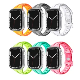 Fashion Clear Wrist Loop Band Strap Bracelet for Apple Watch Series 7 6 5 4 3 2 41mm 45mm