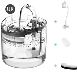 1.8L Pet Water Dispenser med kran transparent filter Tyst automatisk dricksfontän för katter Dogs Sensor Kit 220323