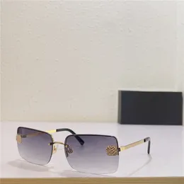Neue Modedesign-Sonnenbrille 4104-B, Metall-Halbrahmen, quadratische Linse, beliebter Stil