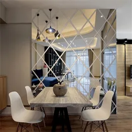 17/32/58 pezzi adesivi specchio 3D triangoli acrilici autoadesivi diamanti fai da te adesivi specchio a parete decorazioni per la casa adesivo de parede 220510