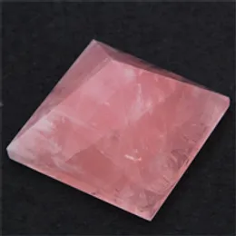Amazing Rose Quartz Reiki Pink Crystal Pyramid Quartz Natural Healing Hand Made Pyramid Generator Energy Stone Room Decor Gift