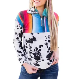 Women's Hoodies & Sweatshirts Autumn Fashion Women Printed Cotton Long Sleeve Tops Zipper Sweatshirt Stand Collar Blouse Haut Femme 2022Wome