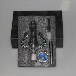 14mm Hookah Nectar Bong Set with Titanium Nail Quartz Tip mini Glass Water Pipes Bong