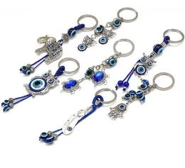 Moda Animal Borboleta Tartaruga Tartaruga Mal Eyes Chaveiro Chaveiro Chaveiro Chaveiro Vidro Azul Olho Pingente Ornamento