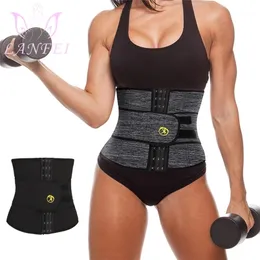 Lanfei Neoprene 땀 허리 트레이너 벨트 벨트 여성 체중 감량 바디 셰이퍼 Sauna Slimming Strap Tummy Tummy Tummy Fat Burn Girdle Corset 220506