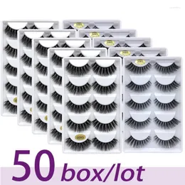 False Eyelashes 5/10/20/30/50 Boxes 5 Pairs 3D Mink Lashes Wholesale Natural Long Handmade Wispy Fluffy Makeup Eye G806False Harv22