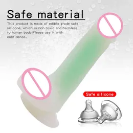 Sex toys masager Toy Massager Vibratore Penis Cock 7.08 Inch Custom Wholesale Bulk Big Soft Toys Maschio Femmina Anale Enorme Silicone realistico KNYD