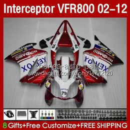 Bodywork For HONDA Candy Red VFR800 VFR 800 RR CC 800RR Interceptor 02-12 Body 129No.14 800CC VFR800RR 02 03 04 05 06 07 VFR-800 2002 2008 2009 2010 2011 2012 Fairings