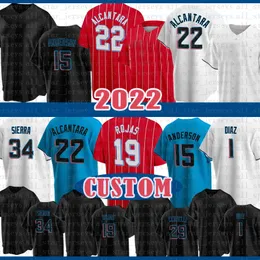 Custom Sandy Alcantara basebolltröja Miami Jose Fernandez Brian Anderson Jes￺s S￡nchez Jazz Chisholm Jr. Joey Wendle Miguel Rojas Jon Berti Nick Fortes Payton Henry