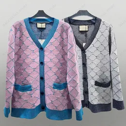 Maglione di lusso Designer Cardigan in maglia Autunno Giacca da donna Felpa con cappuccio classica in jacquard a due lettere di alta qualità