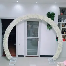 Witte bruiloftsfeest centerpieces decoratie boog sets kunstmatige bloem met metalen frame voor evenement baby shower feestelijke supiles