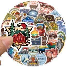 48Pcs Camping Stickers Non-Random For Car Bike Luggage Sticker Laptop Skateboard Motor Water Bottle Snowboard Wall Decals for Adults Teens Kids