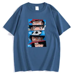 メンズ Tシャツキャプテン翼太郎岬印刷男性 Tシャツ創造性ソフト Tシャツスポーツスリム Tシャツストリート特大メンズ Tシャツ