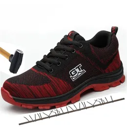 Açık Erkek Nefes Alabaş Mesh Antishing Çelik Protecvie Güvenlik Erkekler Delinti Kanıtı İş Ayakkabıları Yıkılamaz Botlar Y200915