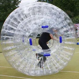 Zorb Ball Human Hamster Balls Uppblåsbara Bouncer för markvandring eller vattenvatten Zorbing med valfri sele 1,9m 2,5m 3m