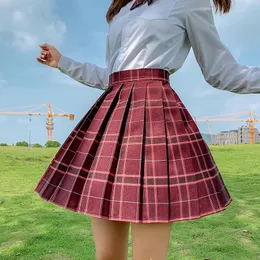 Röcke Mode Koreanische 2022 Sommer Frau Mini Hohe Taille Nette Kawaii Plissee Rock Studenten Kleidung Harajuku Adrette