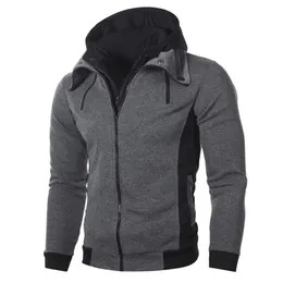 Felpe con cappuccio da uomo Felpe con doppia cerniera Cardigan Uomo con cappuccio Primavera Autunno Pull Homme Hiver Cappotti Sueter Hombre Felpa CardiganUomo