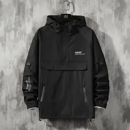 Men Streetwear Jackets And Coats Hip Hop Harajuku Mens Windbreaker Overcoat Clothing 220812