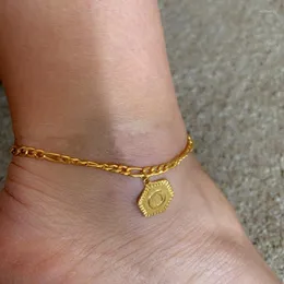 anklets b c d e f g h i j k l m n o p q r s t u w x y z文字初の足首ブレスレットウォームメンジュエリーヘキサゴンアルファベタンクレットkirk22