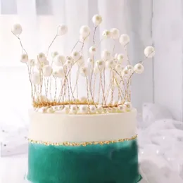 Outras festas de festas suprimentos de aniversário bolo de aniversário topper infantil decorações de cupcakes Decorating Tool Princess Bride Crown Ornament Gif