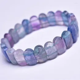 Beaded Strands Fluorite Natural Stone Bracelet Original Hand Row Colorful Fashion Bracelets For Women Men Jewelry Fawn22