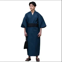 Мужская одежда для сна Летняя мужская традиционная юката японская самурайская пижама дышащая кимоно -хала