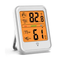 Hem inomhus Hygrometer LED Nattljus Display Elektronisk digital termometer Kylmagnet