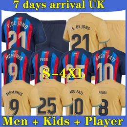 22 23 Soccer Jersey S-4xl Ansu Fati Pedri Player Versione Camisetas de Footb
