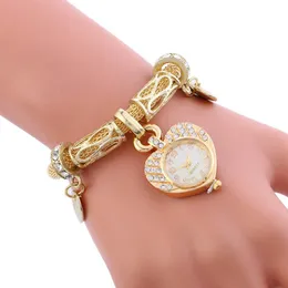 Zegarek na rękę Bransoletę Zatrzymaj złotą i srebrną modę luksusowy kwarc ze stali nierdzewnej siatki Diamond dziki styl renogio feminino 03wristwatc