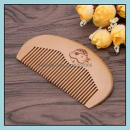 Other Housekee Organization Home Garden Moq 50Pcs Custom Your Logo Wooden Hair Comb Beard Premium Pear Wood Brush Amazon Customized Barber