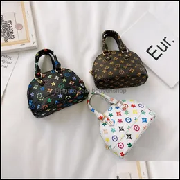 Handbags Fashion Style Girls Messenger Bag Summer Printing Kids Mini Tote Purse Princess Shell Bags Portable Decoration Wallet Shod D Dhdfv