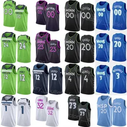 Wydrukowana ekran Basketball Taurean Prince Jersey 12 Josh Okogie 20 Jake Layman 10 Jaden McDaniels 3 Jaylen Nowell 4 Jarred Vanderbilt 8 Drużyna kolor niestandardowy numer nazwy