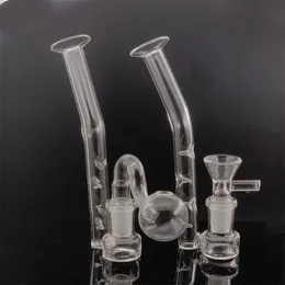 mini dab rigs pipes 14mm Female Glass Drop Down Adapter J-Hook Mouthpiece Ash Catcher Hookahs smoking water pipes with oil banger nail or tobacco bowl