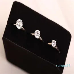 925 Sterling Silver Claw 1-3 Karat Promise Promise Diamond Rings Womens الزواج من عشاق مشاركة الزفاف هدية المجوهرات