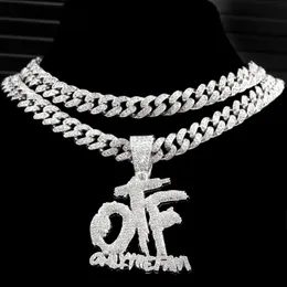 Ожерелья С Кулонами Bling Iced Out Letter Кубинское Ожерелье Для Женщин Мужчин Блестящий Горный Хрусталь Циркон Теннисная Цепь Хип-Хоп Ювелирные ИзделияПодвеска ОжерельяPe