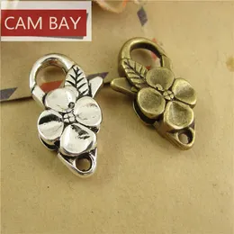 6 Styles Vintage Flower Pattern Key Lobster Clasps Metal Alloy Hooks Accessories Parts Diy Crafts Smyckesfynd