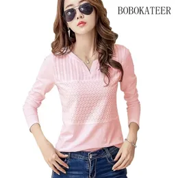 BOBOKATEER plus size womens tops and blouses blusas mujer de moda chemise femme embroidery blouse white shirt women clothes 210326