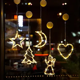 Sznurki Christmas Led Deer Bells Curtain Light Garland String Fairy Lights Lights Outdoor Indoor Do Home Wedding Party Decor