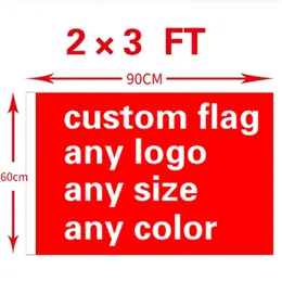 Xvggdg Custom Flag 60X90cm 2x3FT Polyesterany Any Color Banner 220704