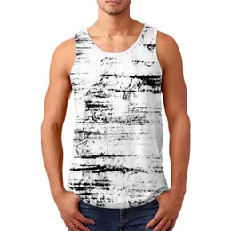 Douhoow Summer Men 3D Splash Ink Tank Tops Sports Sports Sleesess Undershirt Workout Athletic Muscle Gym Tanks Running Tanks 220622