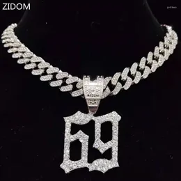 Pendant Necklaces Men Women Hip Hop 6ix9ine Rapper Necklace With 13mm Miami Cuban Chain Iced Out Bling HipHop Fashion JewelryPendant Godl22