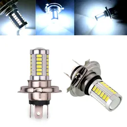 2 قطع سيارة أدى مصباح H4 H7 5630 33SMD 12 فولت الضباب الأبيض ضوء السوبر مشرق السيارات أدى الجبهة الضباب ضوء عالية الطاقة القيادة مصباح المصابيح