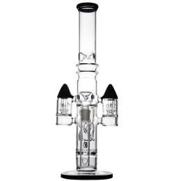 16,5 polegadas de gravidade de vidro de vidro Bubbler Recyler Dab Rigs Hookahs Bongos de ￡gua Chicha fumando tubos de ￡gua com tigela de 18 mm