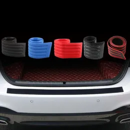 Car Stickers Universal Luggage Compartment Door Sill Protection Plate 104 9cm Rear Bumper Rubber Trim Strip ShapeCar