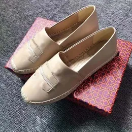Kadınlar Sıradan Ayakkabı Lüks Tasarımcı Ayakkabı Kalitesi Gerçek Cowhide Boutique Noble Vintage Marka Espadriles Düz Spor Sabahları Boyutu Kutu ile