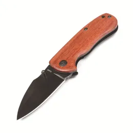 Coltello pieghevole piccolo di alta qualità 3CR13Mov Lama in acciaio Manico in acciaio legno Coltelli tascabili EDC 2 pezzi / lotto